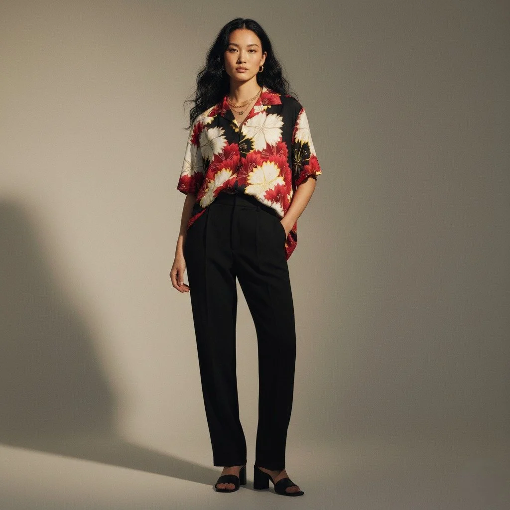 "Nadeshiko" Silk Kimono Aloha Shirt
< 2019 Summer Collection >

Dianthus is a flower that is loved as one of the seven autumn herbs.
One theory about the origin of the name "Dianthus" is that the flower's lovely appearance m