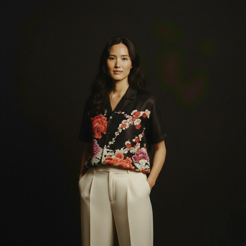 Fukika "Royal Peony" Silk Kimono Aloha Shirt
< 2023 Summer Collection >

Peonies (botan) are a much-loved favorite flower in gardens worldwide.
The peony in Japan, is well considered the &ldquo;royalty&rdquo; of all flowers, with mean