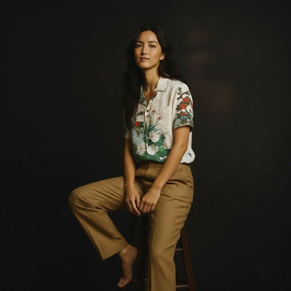 "Flowers of the Four Seasons" Silk Kimono Aloha Shirt
< 2015 Summer Collection >

This pattern, which depicts colorful flowers, is a Yuzen dyeing reproduction of the right panel of Sakai Hōitsu's "Flowing Water and Flowers of the