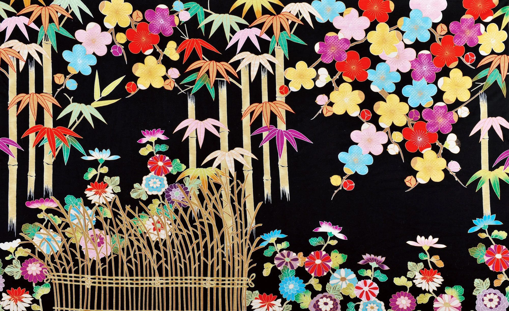 Bamboo and Chrysanthemum