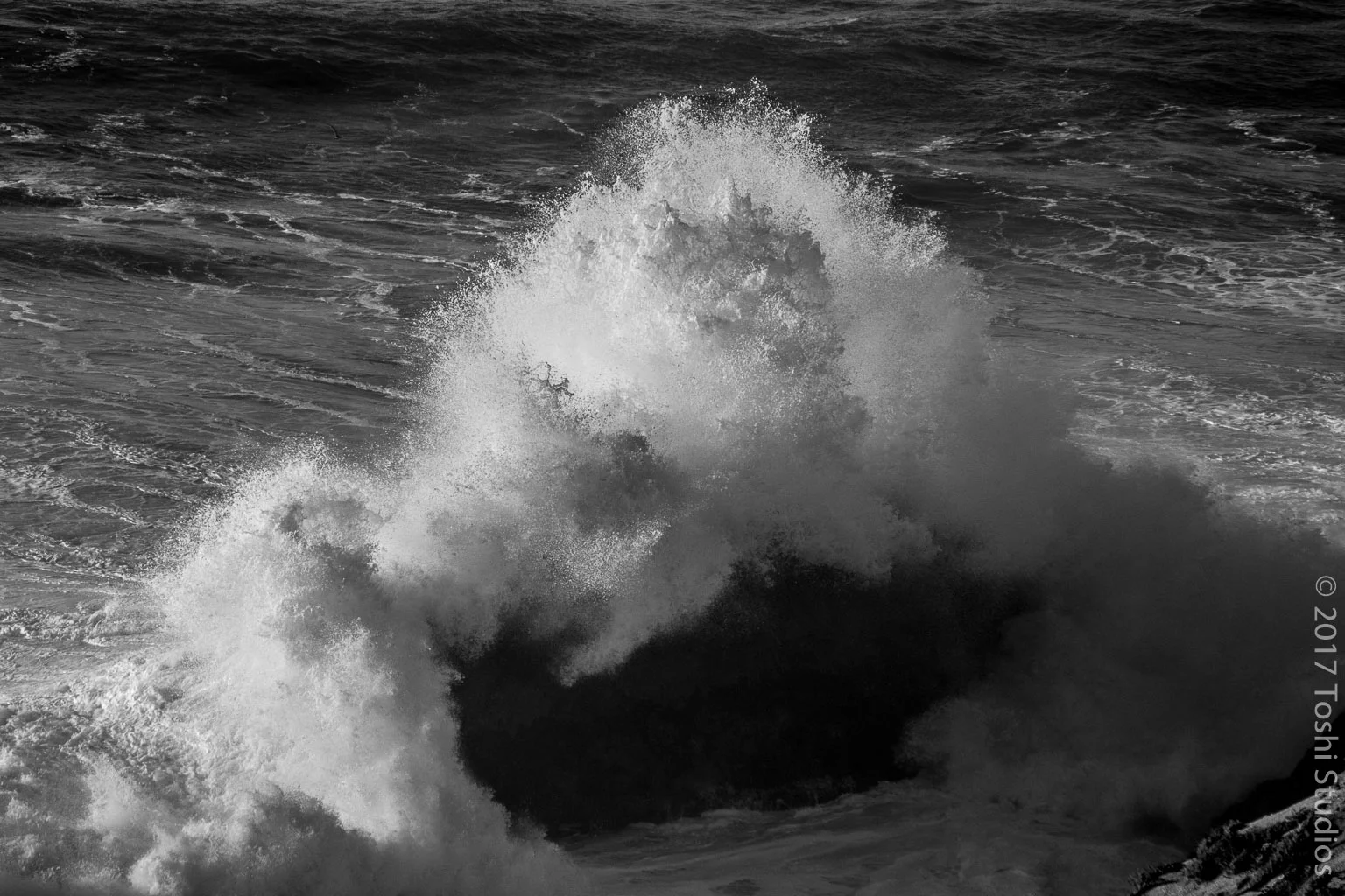  Big waves at Gray Whale Cove.  Available as a print  20171130 