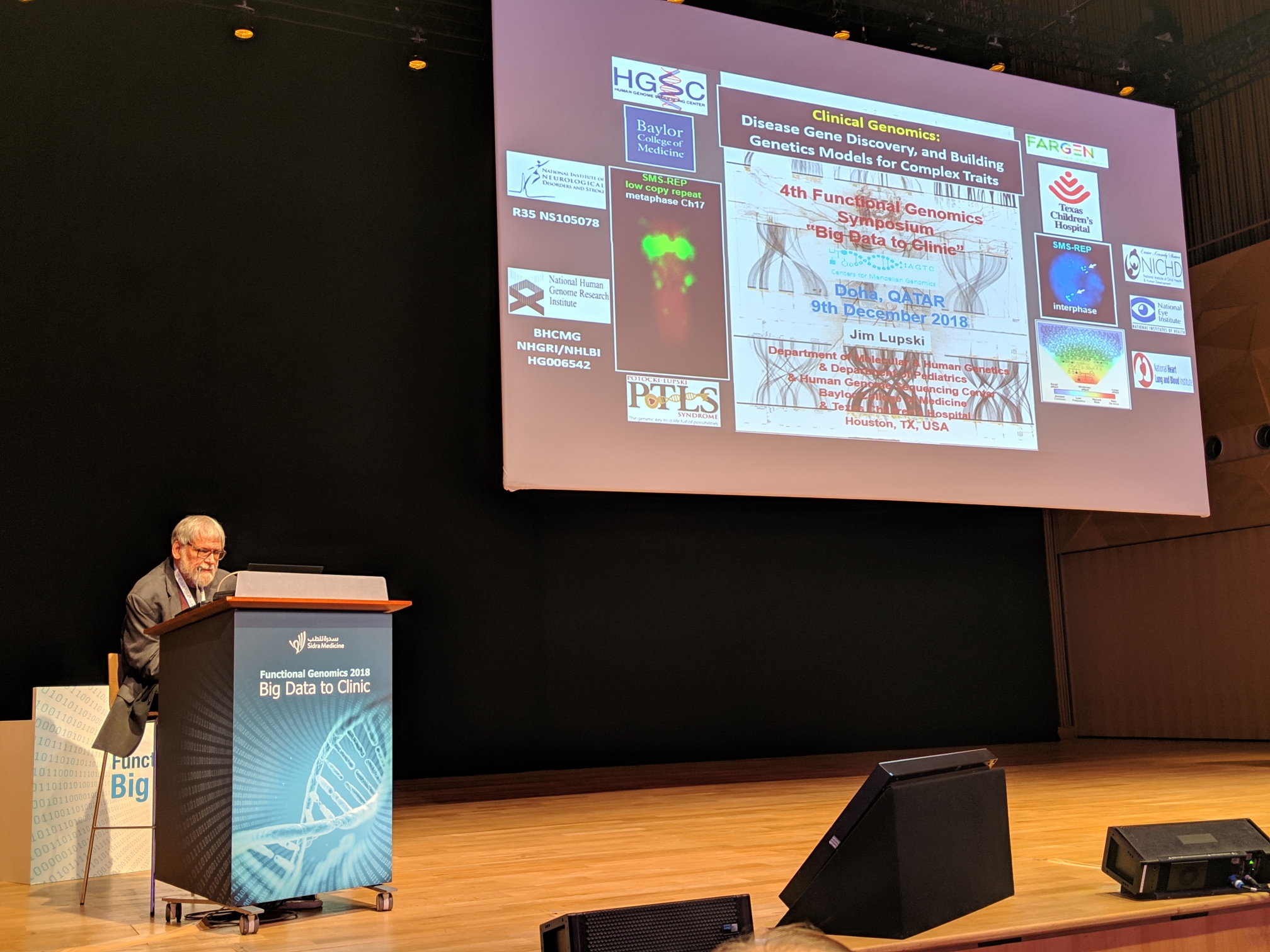 Jim Lupski at 2018 4th annual Functional Genomics Symposium, Qatar (1/2)