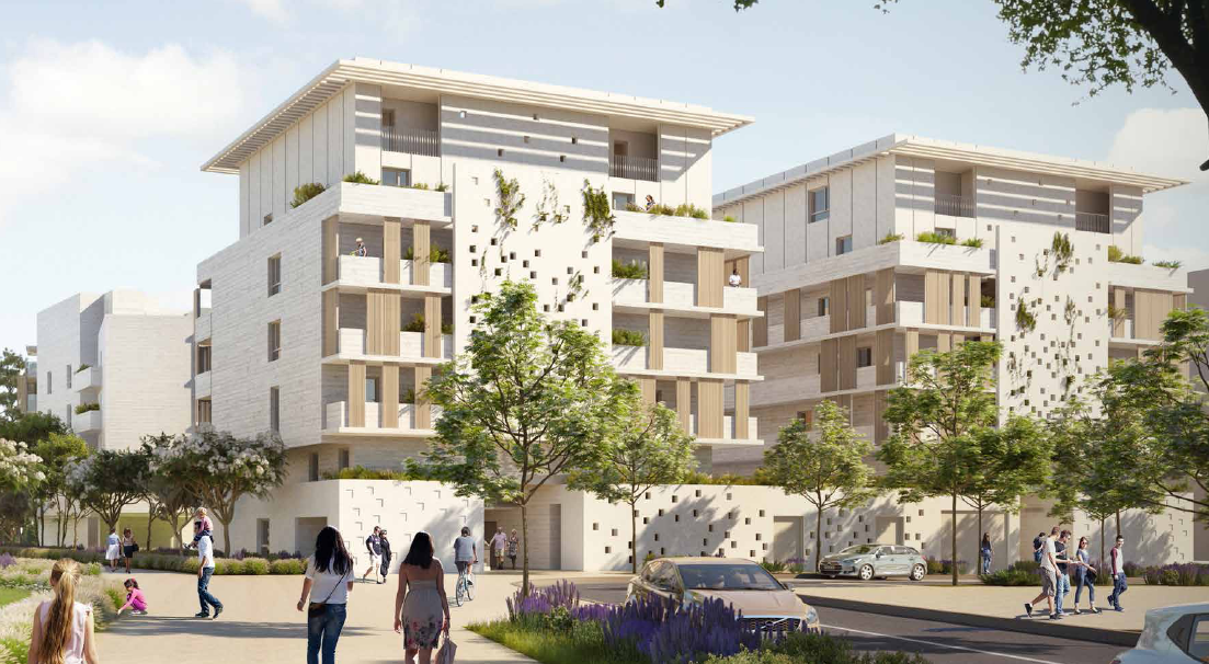 Concours de logements collectifs à MontpellierMaitrise d’Ouvrage : Sogeprom Pragma / Bacotec.Maitrise d’Oeuvre : Atelier Garcia-Diaz / Atelier Messaoudi Architectes / EMF.Le concours s’inscrit dans une opération d’aménagement à vocation mixte du qua…