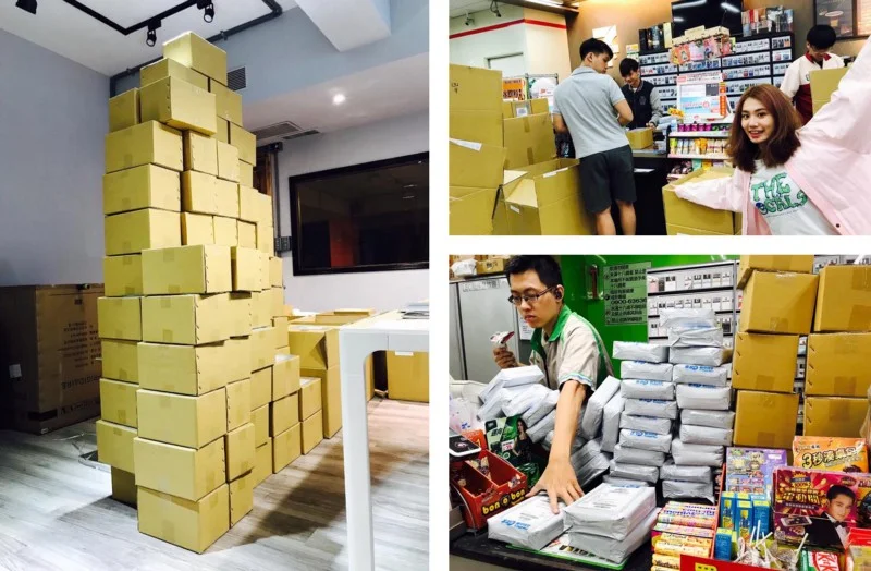 Packing and shipping orders in December 2017