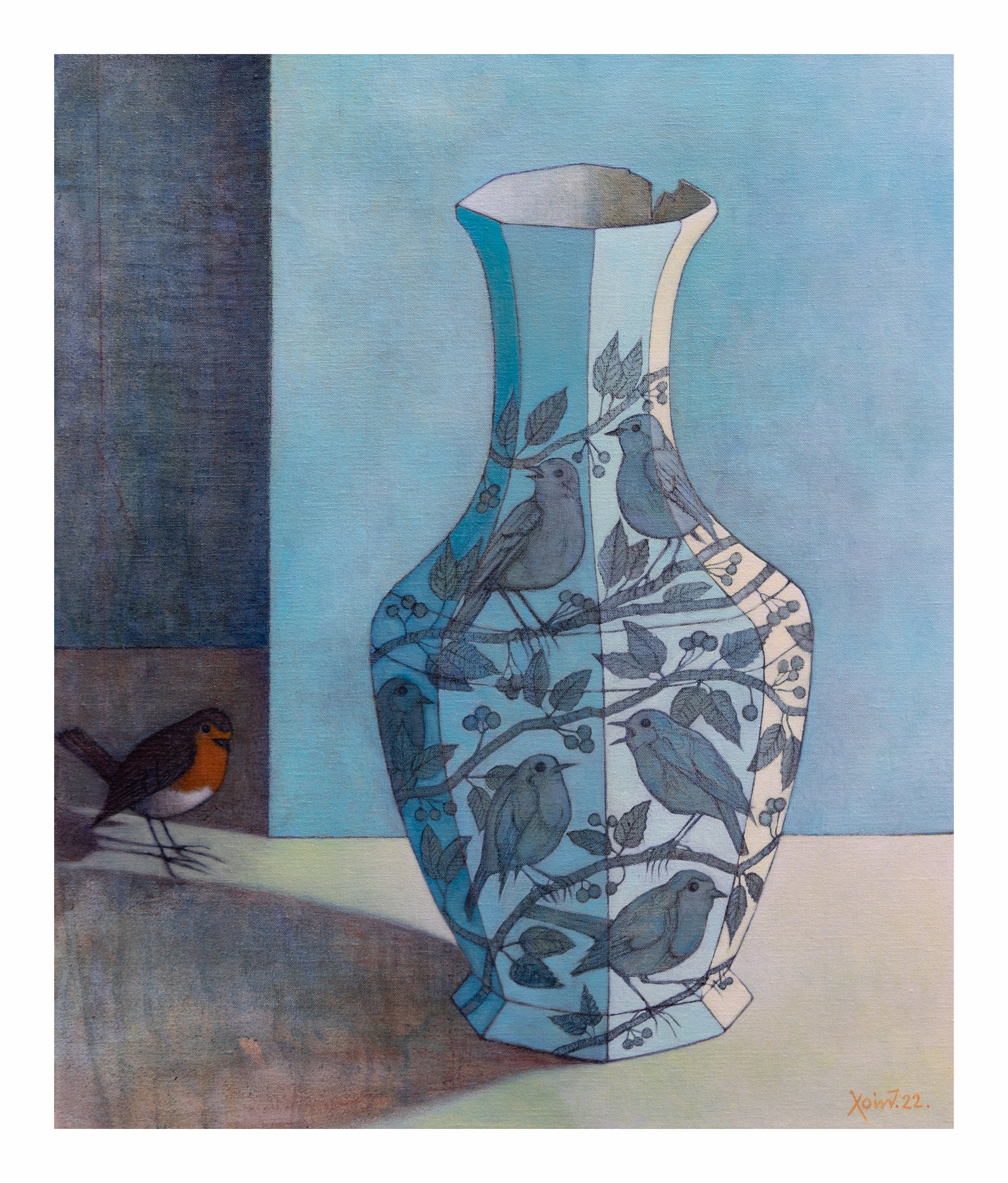 "Cracked vase (two layers of fiction)"