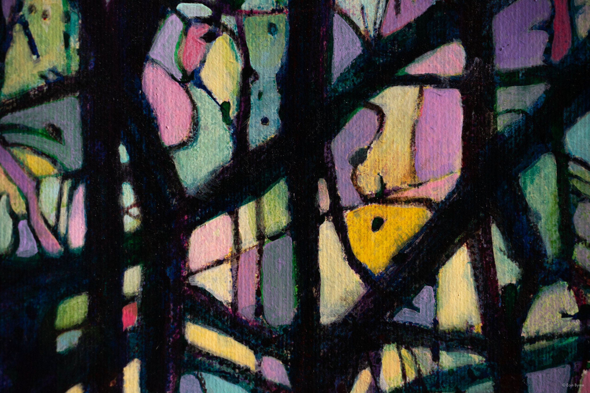"Looking up through trees" (detail 1)