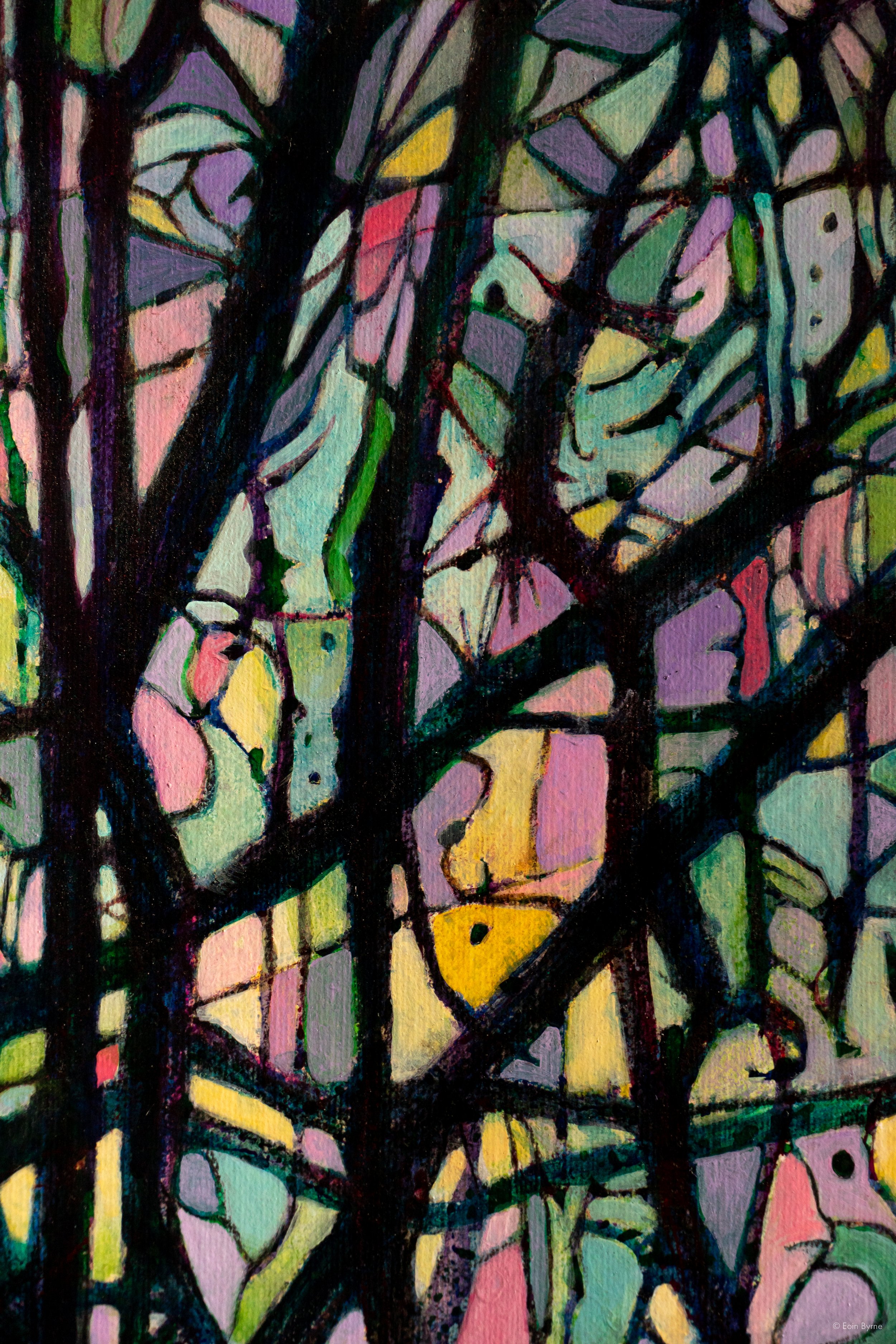 "Looking up through trees" (detail 2)