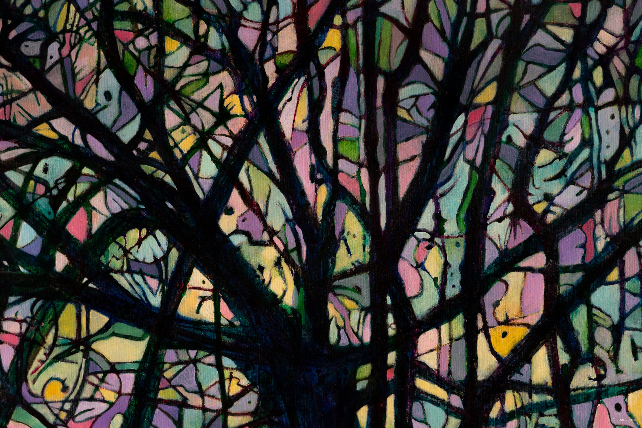 "Looking up through trees" (detail 3)