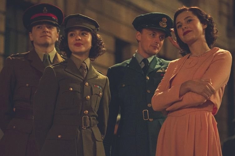 Hamish Riddle plays Young Peter Townsend (second from right) in the final season of 'The Crown' (Netflix).