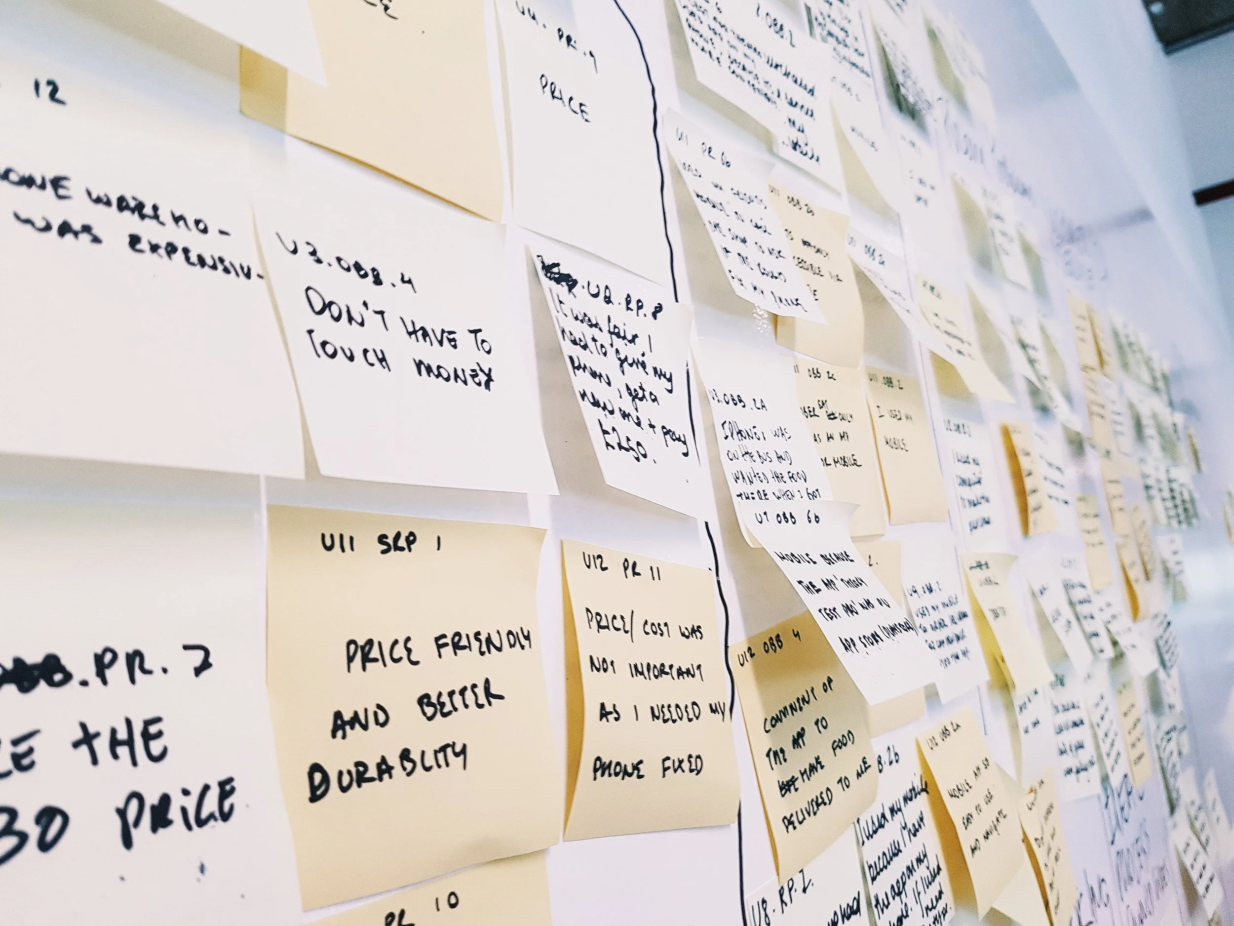 Affinity Map themes from User Interviews