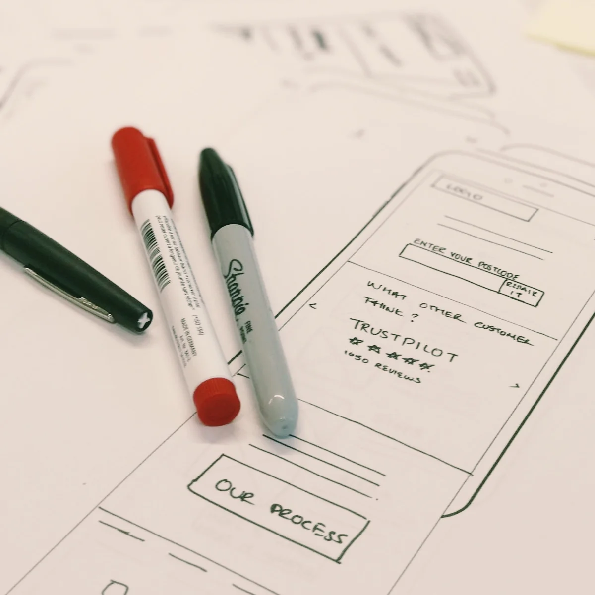 Paper Prototype for client project for Repairly