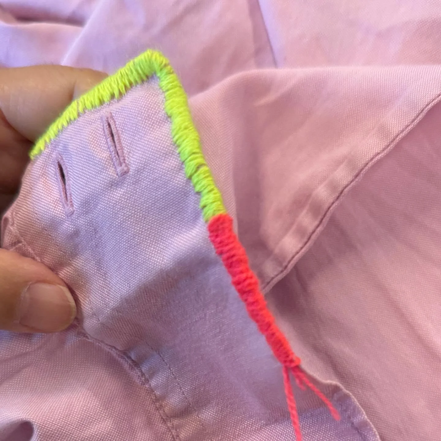 Simple &amp; effective detail to cuff #satinstitch