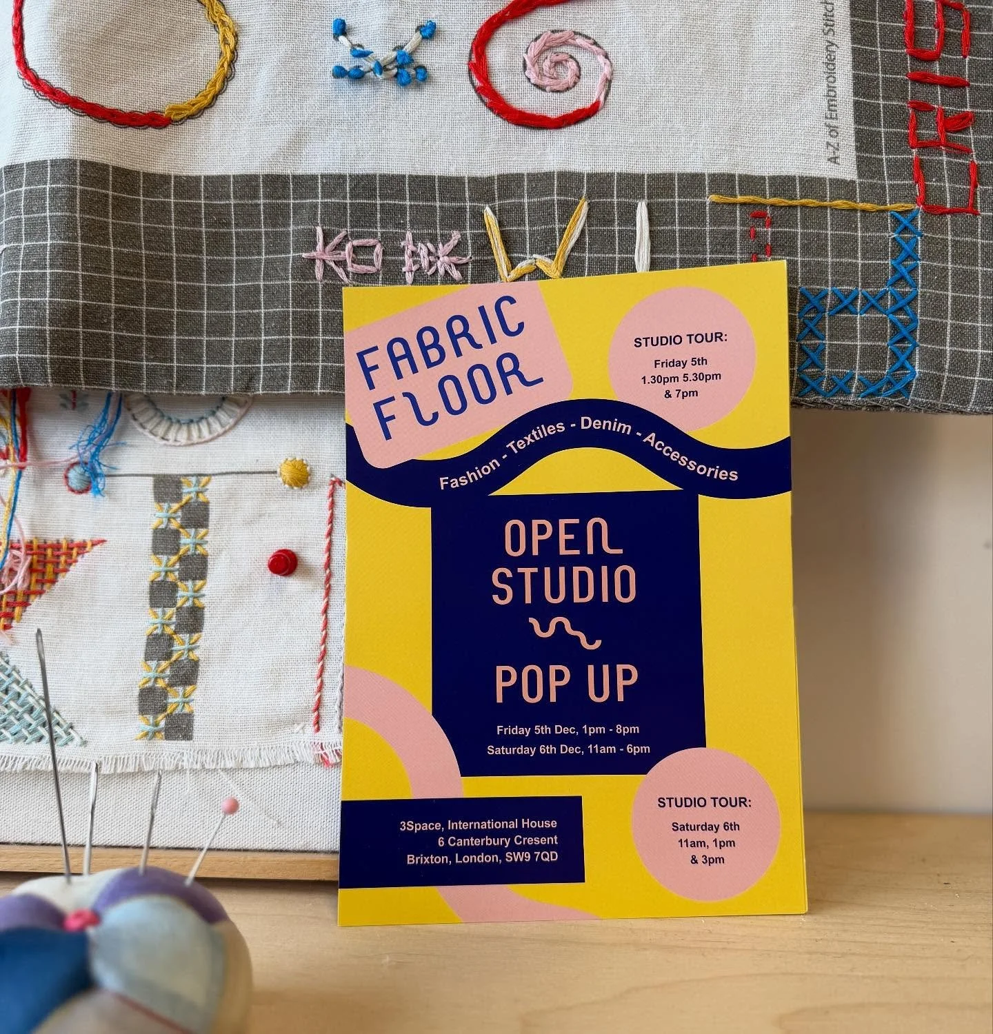 Can&rsquo;t wait!

Fabric Open Studios 5th &amp; 6th Dec 
Brixton #brixton #fabricfloor25 #openstudios #fashonandtextiles @3spaceorg @fabricfloor8 

@zakasolo
@hazelstark
@white_weft
@stitch_school
@rosanna.messer.stalbow
@samaralouwillis
@kellyoozag