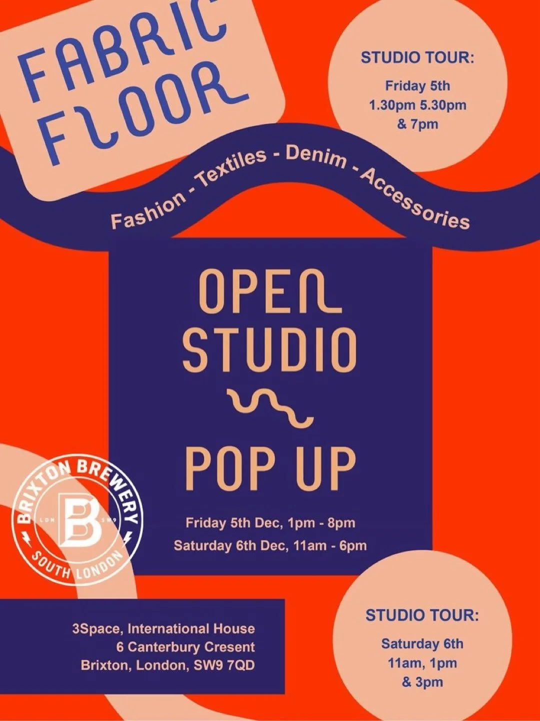 JOIN US! ✨🪡 Fabric Floor&rsquo;s Open Studios ✂️✨  Next Friday and Saturday, our fashion and textiles workspace, @fabricfloor8 is opening its doors and hosting a pop-up! Come and explore the studios and meet the residents at @3spaceorg International