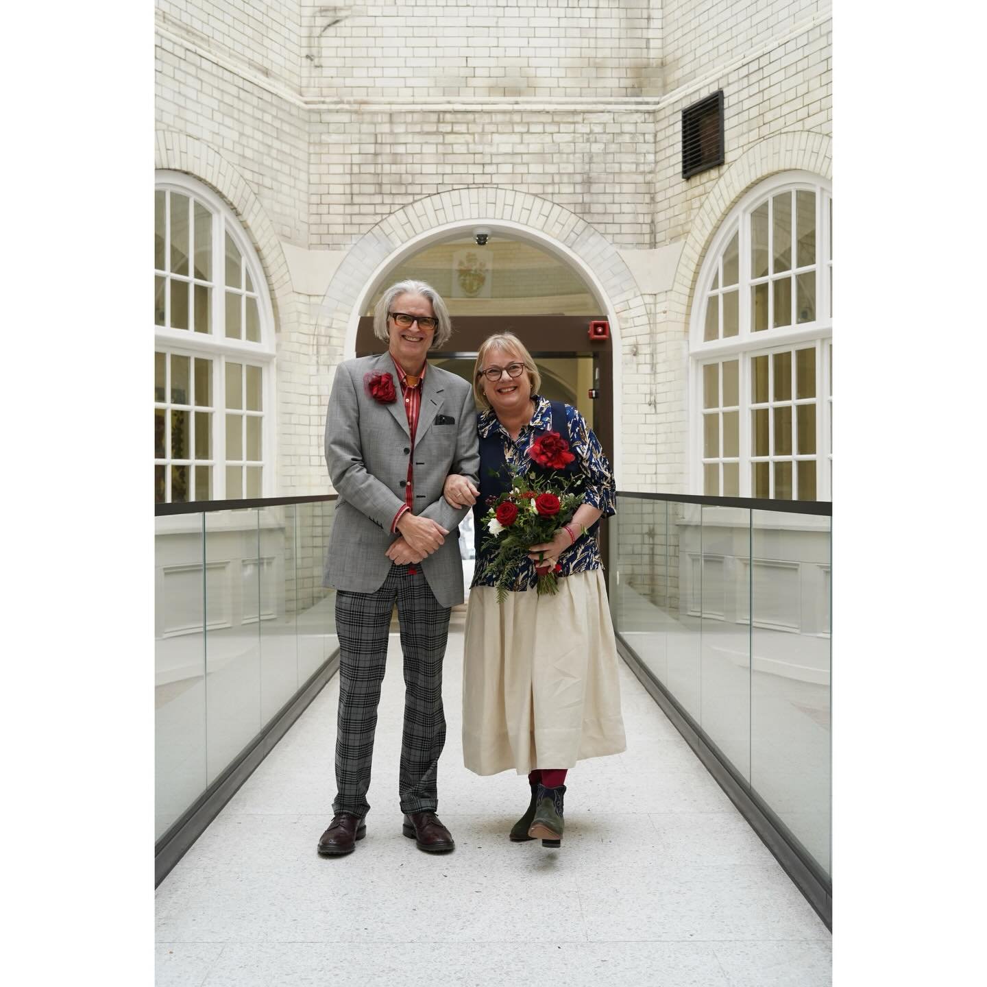 We got married today! and got to see the community embroidery we did in Brixton Library 2017, now hanging proudly in the registry office in Brixton Town Hall!

Love &amp; peace to you all!

📷 @annarose_mcchesney 

Mel x