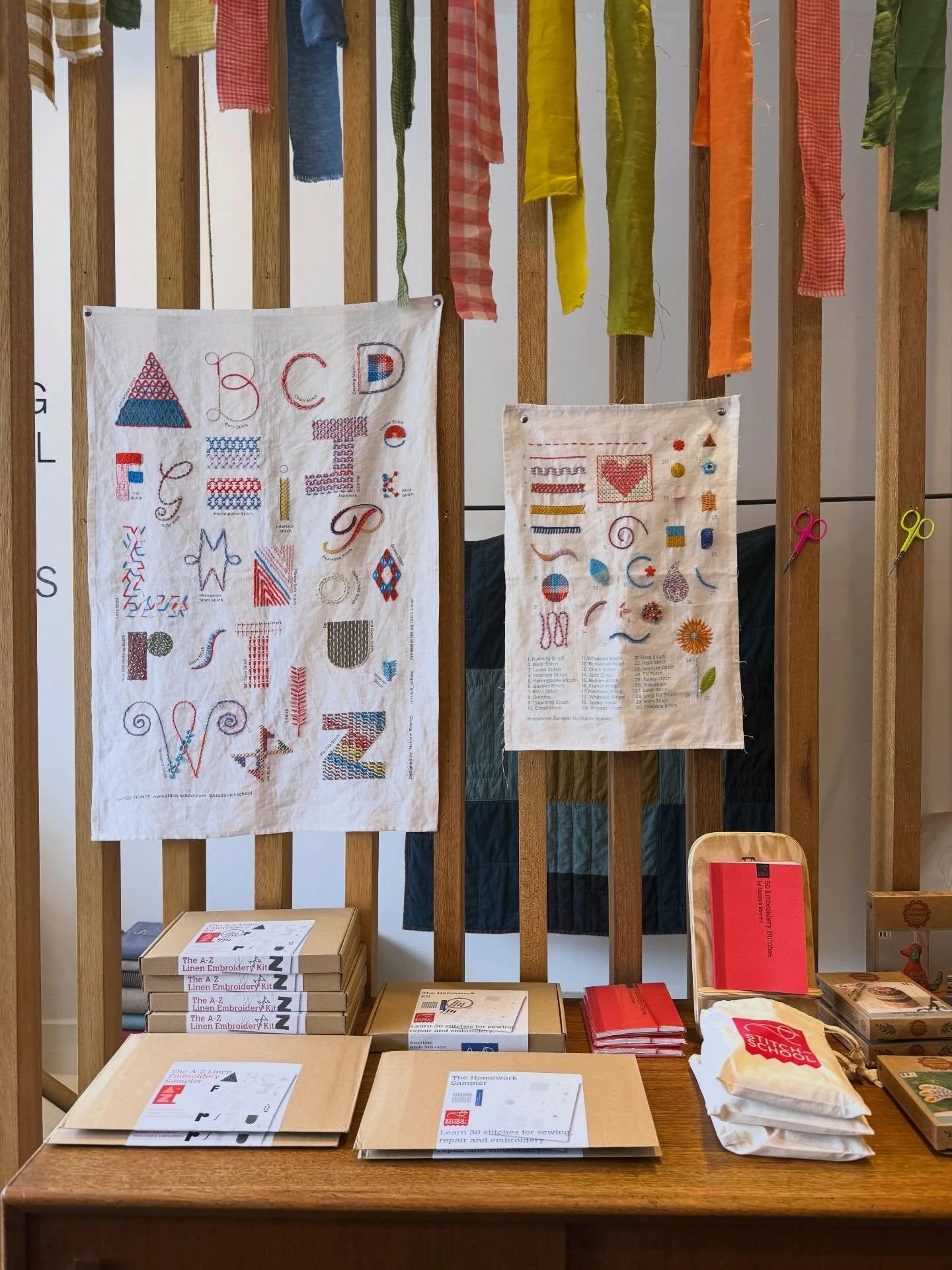 Thanks @raystitch for stocking our kits and the lovely display - apparently they are selling like &lsquo;hotcakes&rsquo;! 

Our kits differ from other embroidery kits as we teach a wide range of embroidery stitches. Our 50 Stitch embroidery kit teach