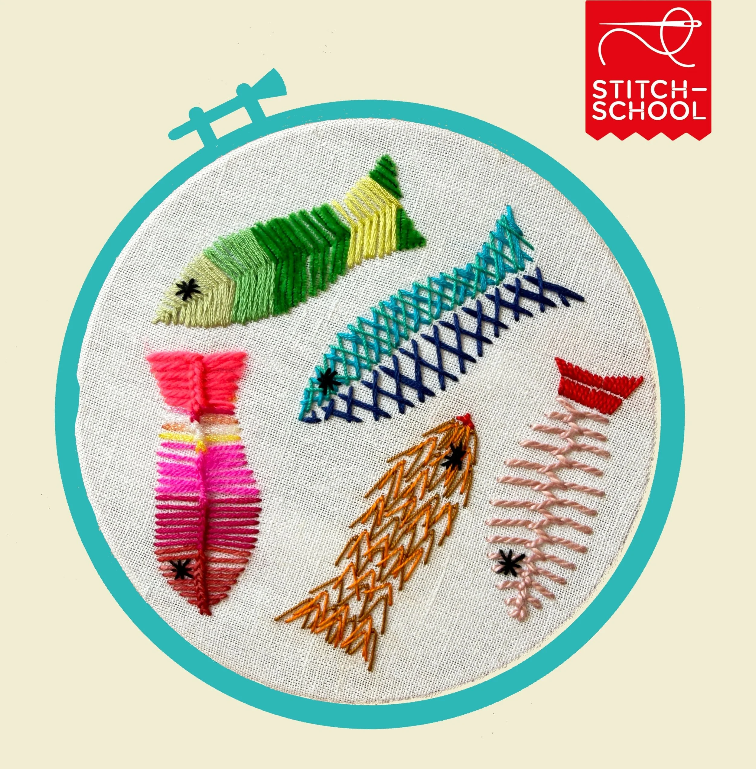 Stitching Fishes Embroidery Workshop