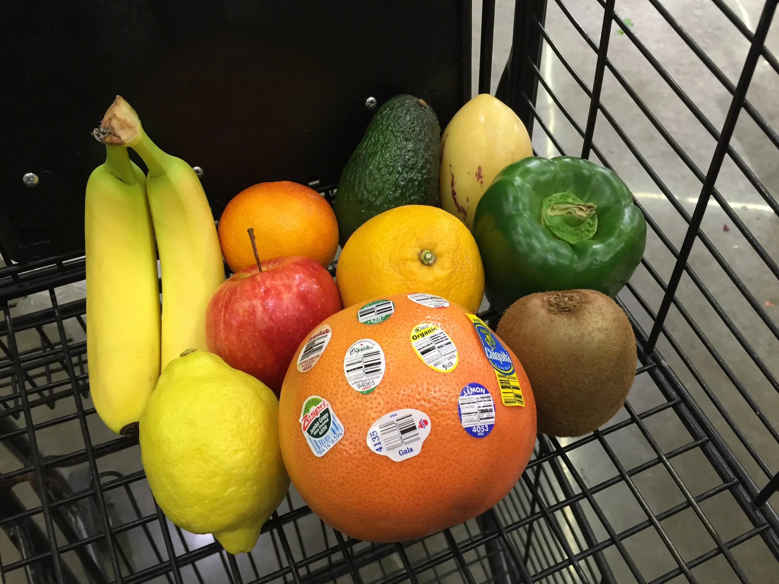 Insight from gathering imported fruits in a local grocery store