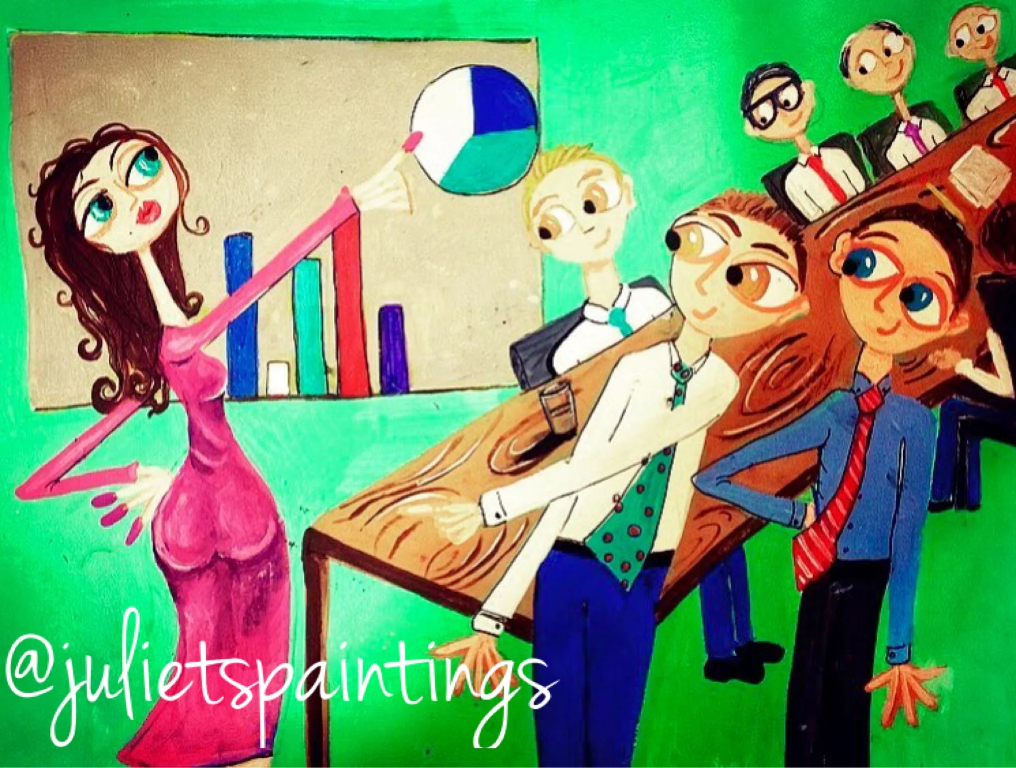 getting the business acrylic painting