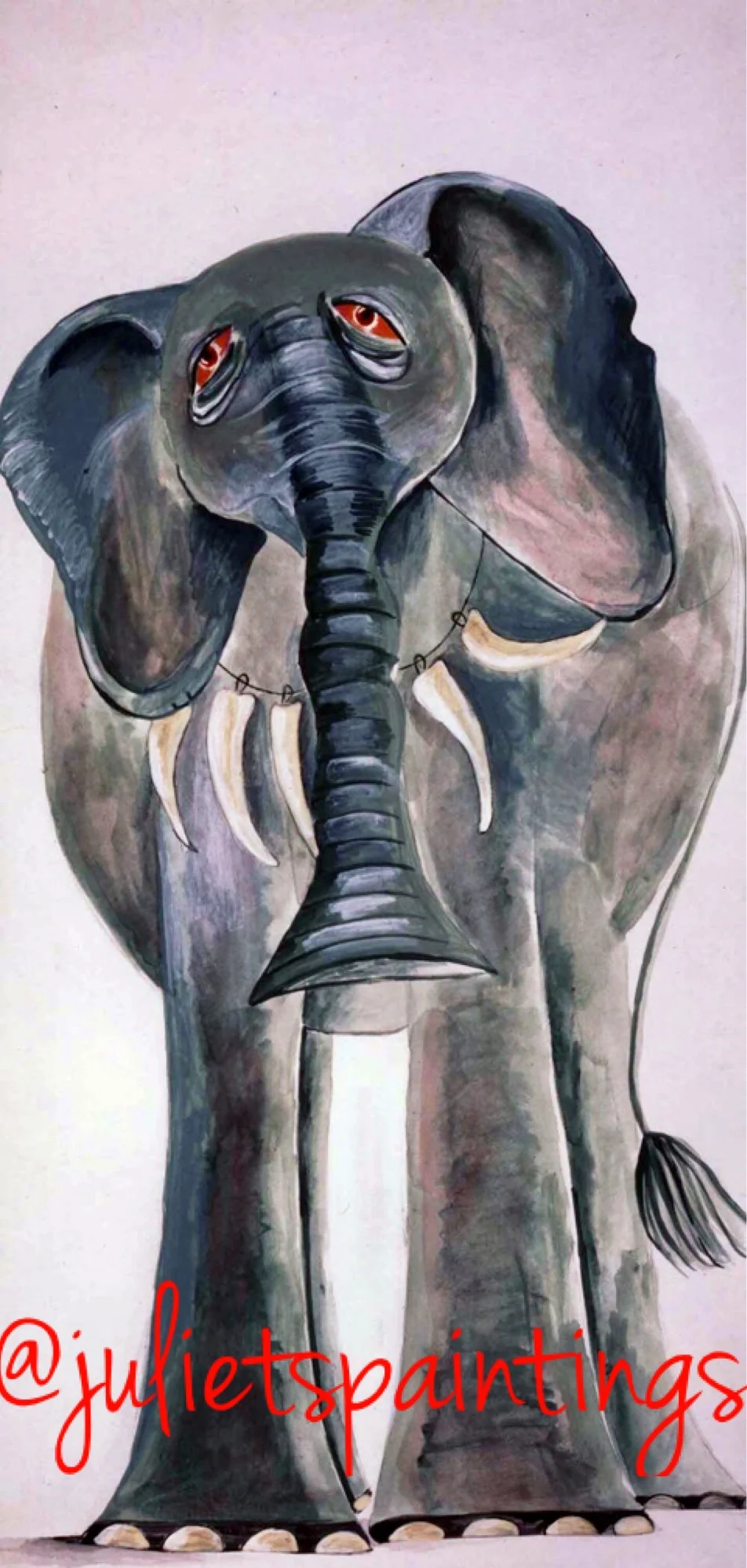 elephant tusks acrylic art