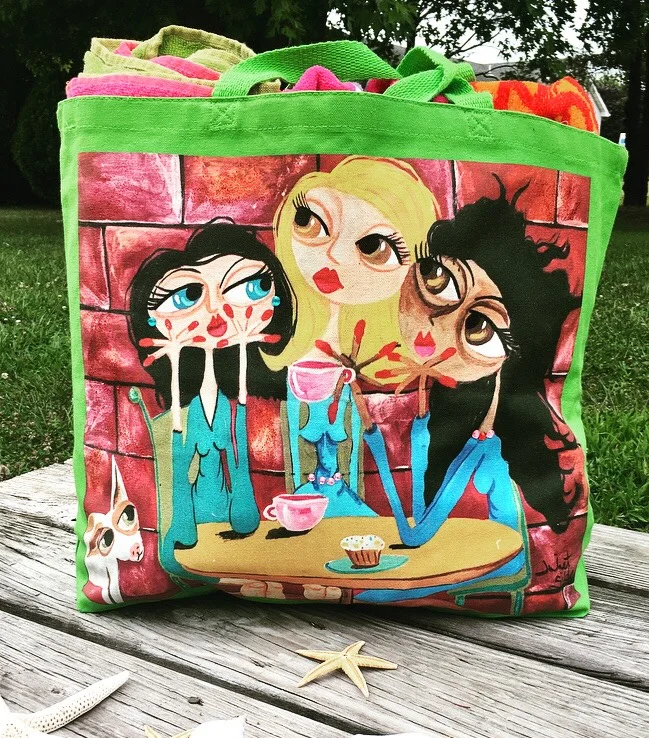 facetime art printed bag