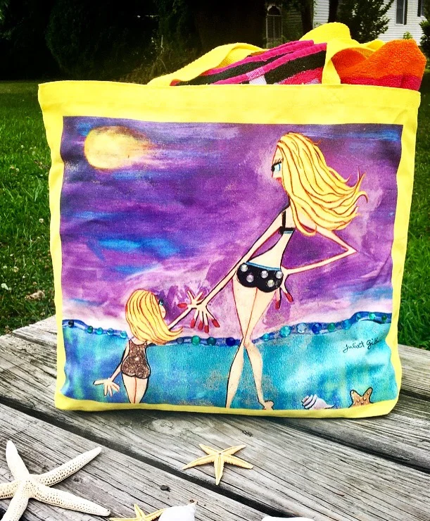 summer love art printed bag
