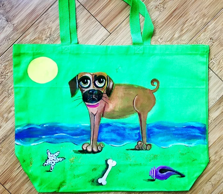 georgie hand painted bag