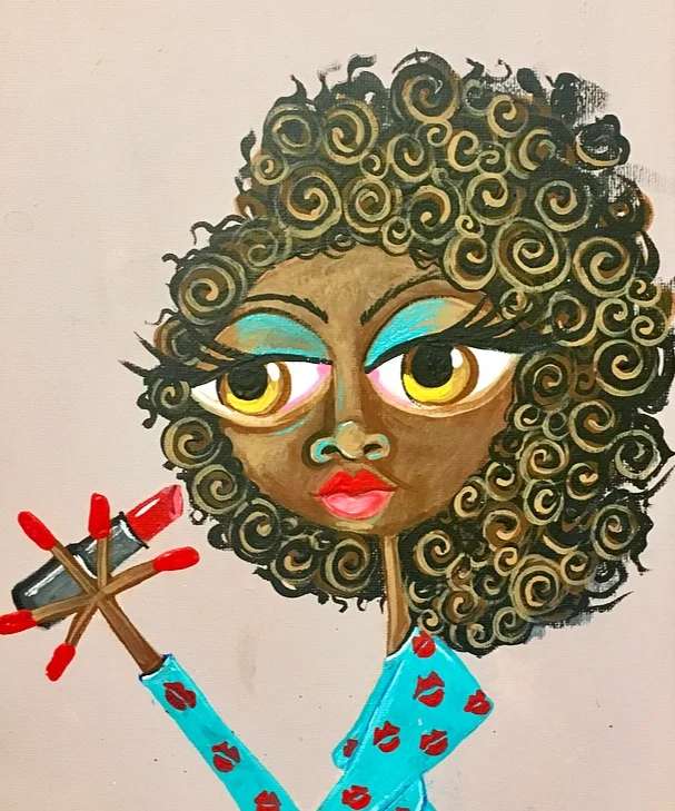 american beauty acrylic painting