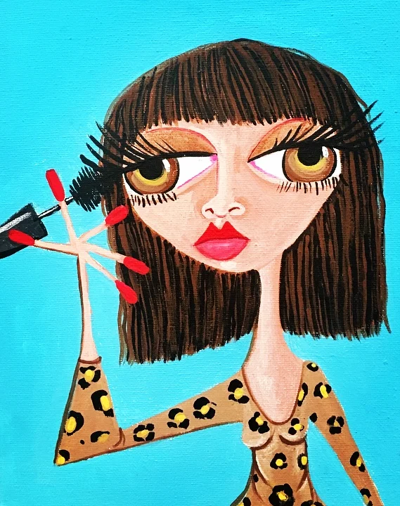 living under the lash acrylic painting