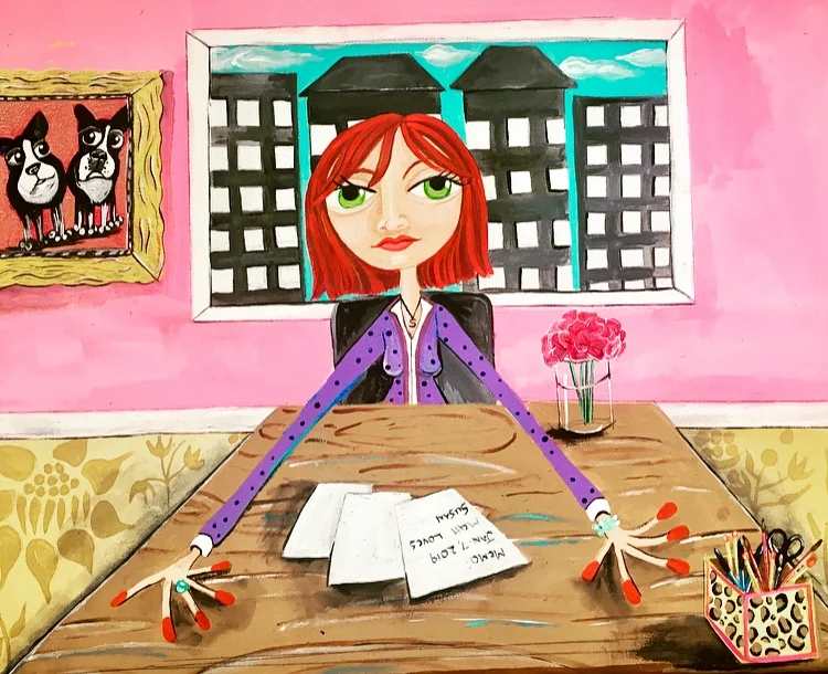 super woman acrylic portrait art