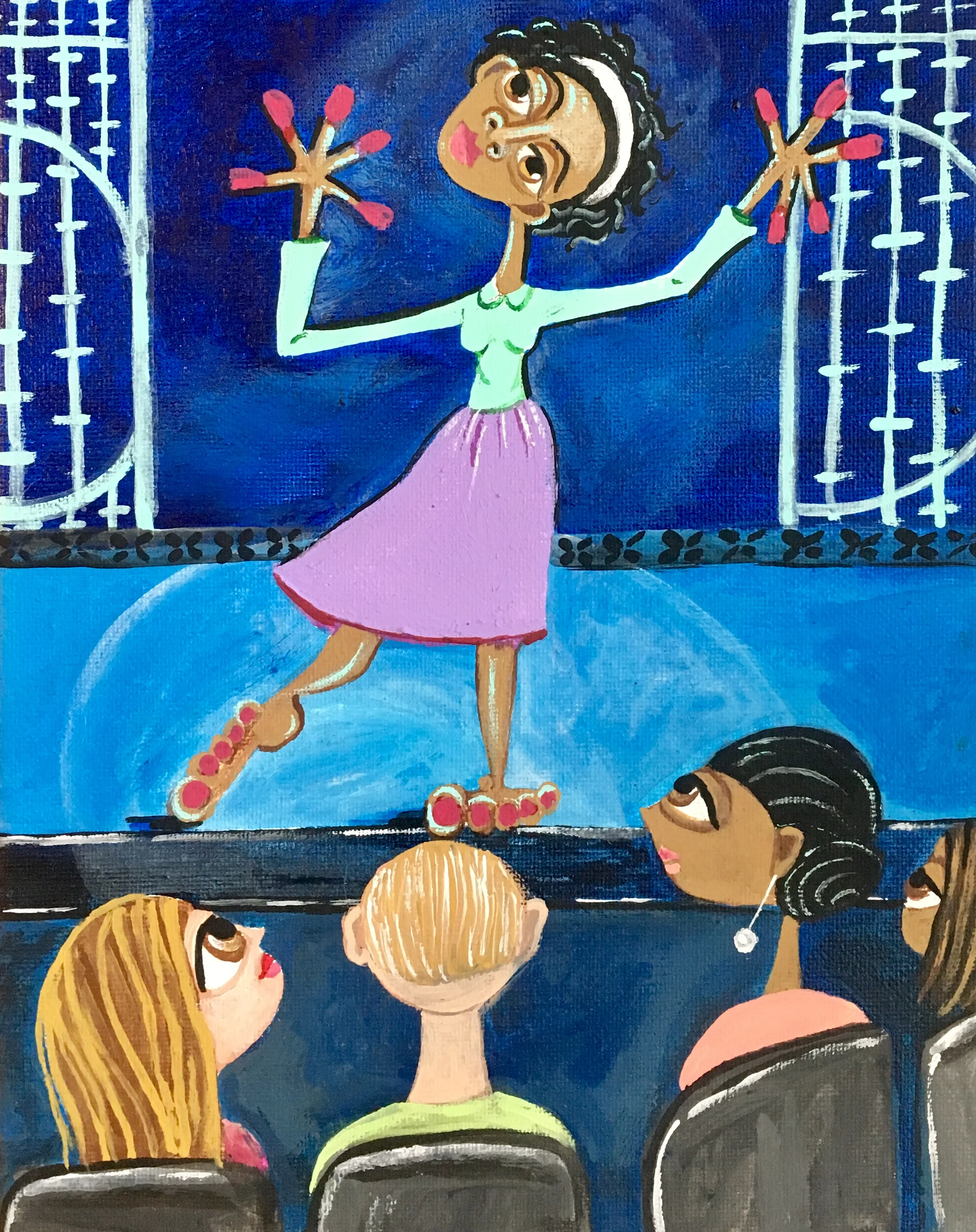 queens girl in the world acrylic painting