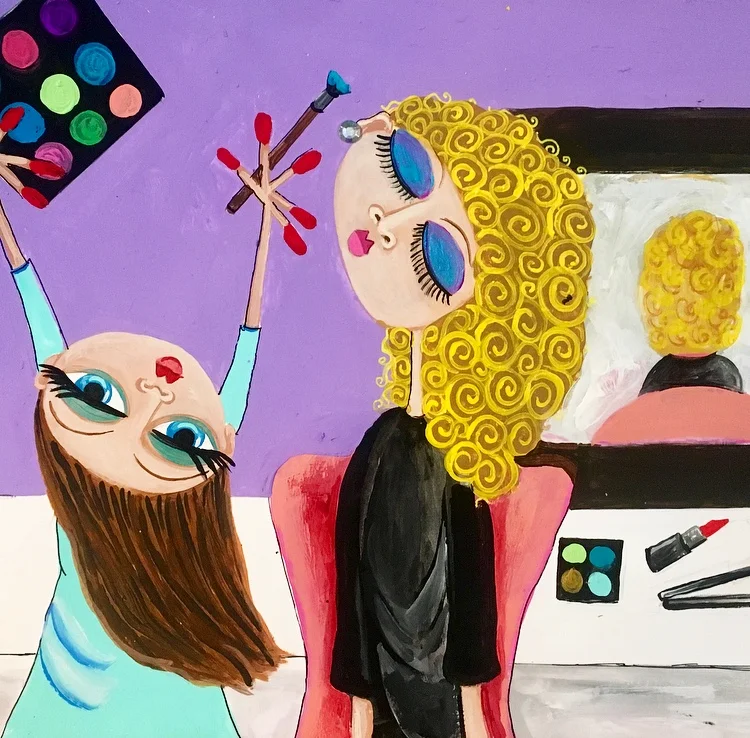 praise the shades acrylic painting