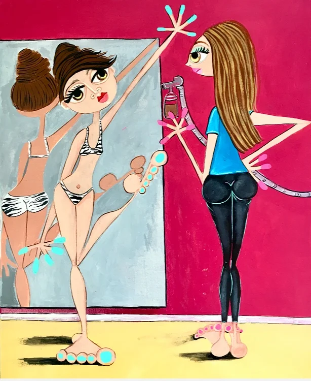 two sides of every story acrylic artwork