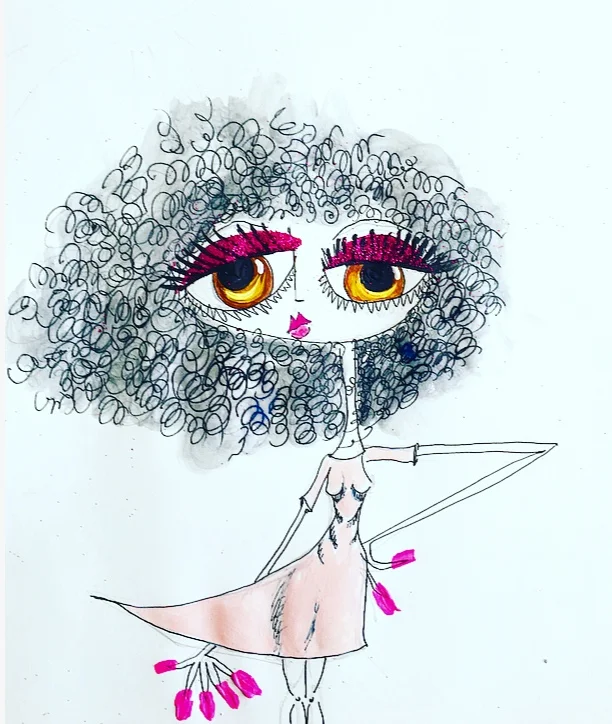 tickled pink acrylic painting