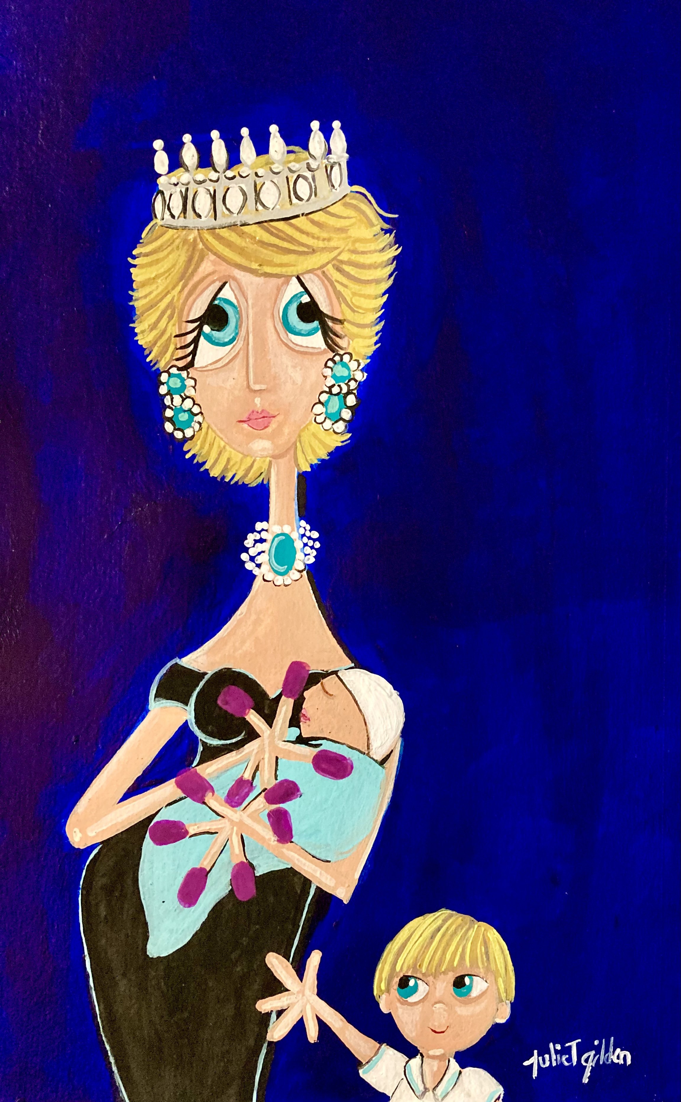 Princess Diana with Prince William and Prince Harry