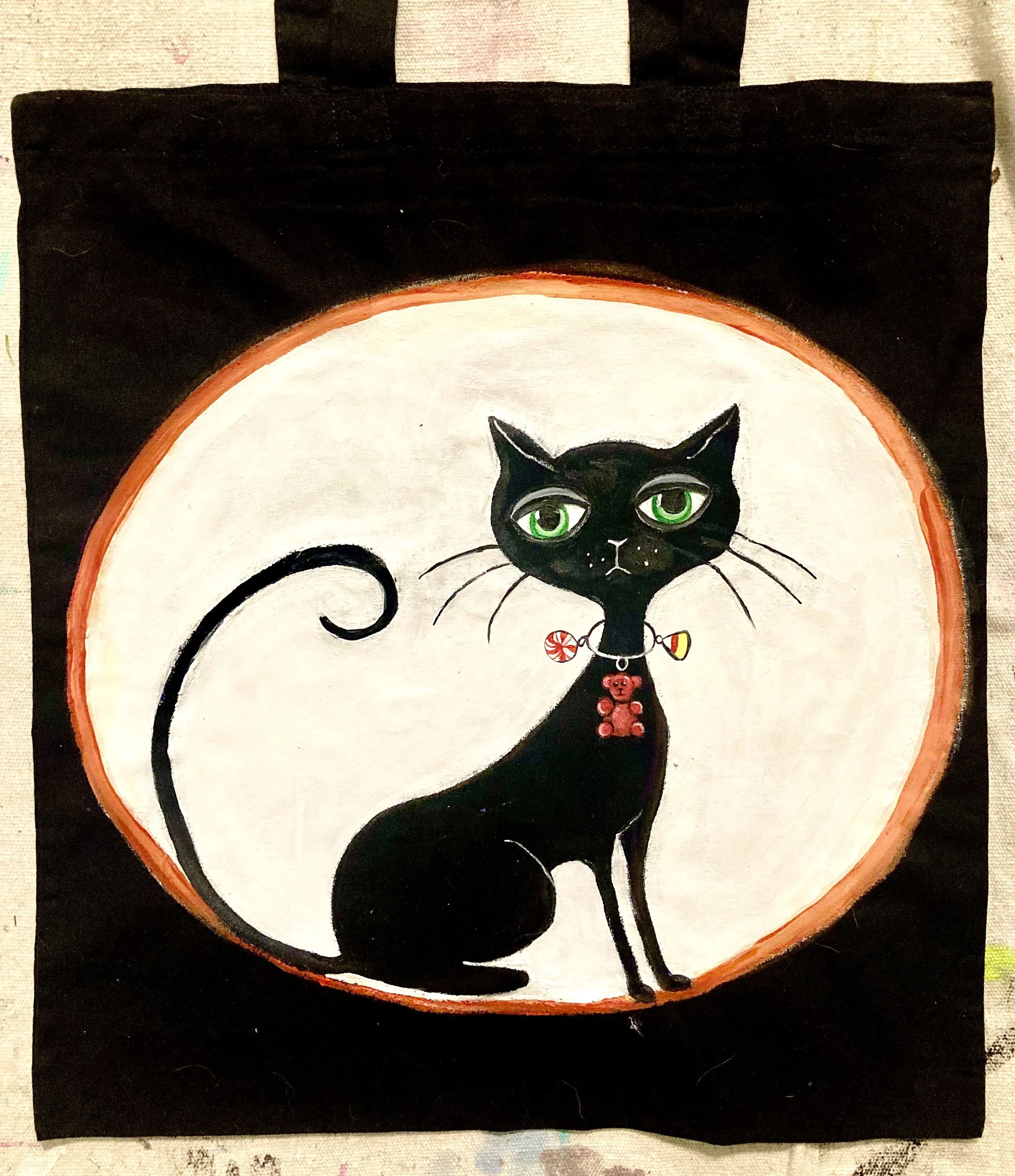 Halloween Tote Bag Painting