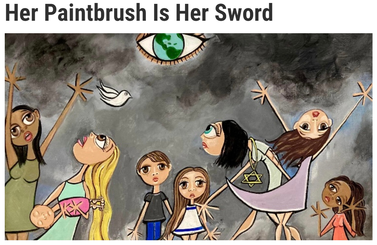 her paintbrush is her sword