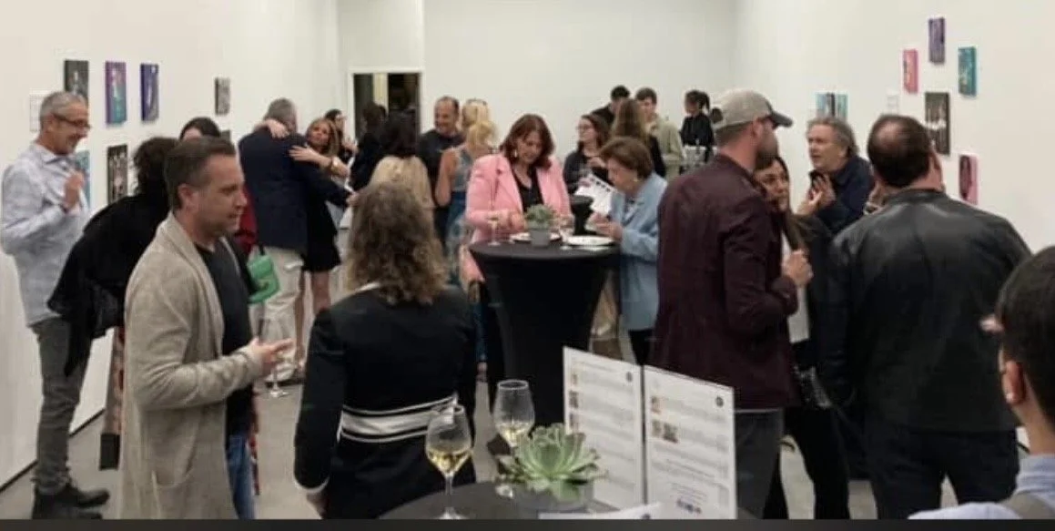 A crowded Los Angeles solo exhibition of Juliet Gilden's paintings.