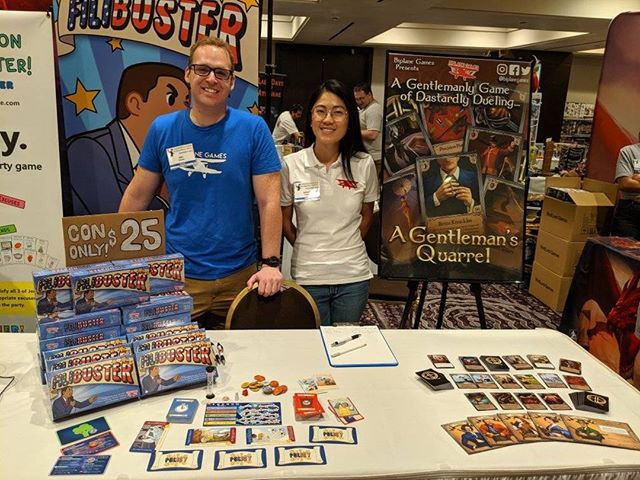 Having a blast @strategicon showing off Filibuster and A Gentleman's Quarrel! Come demo and get your copy of Filibuster today!! #BiplaneGames #Filibuster #boardgames #agqgame #indieboardgames #tabletopgames #gateway2019 #indiegames