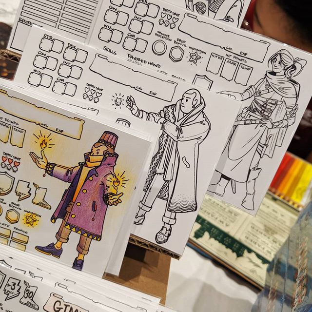 Mini character sheets I made for stratcon! Been selling them this weekend @stratcon . Hit me up if you want a set. Will ship! #charactersheet #rpg #tabletopgames #tabletop #dnd #boardgames