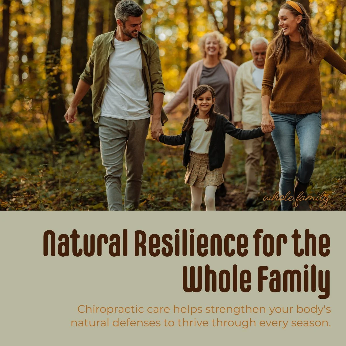 Your Natural Immunity Power-Up

Schedule your family&rsquo;s wellness check: [https://wholefamchiro.janeapp.com]

Running on empty? When life is all careers, school, and sports, energy dips are inevitable. Stop surviving and start owning your week!

