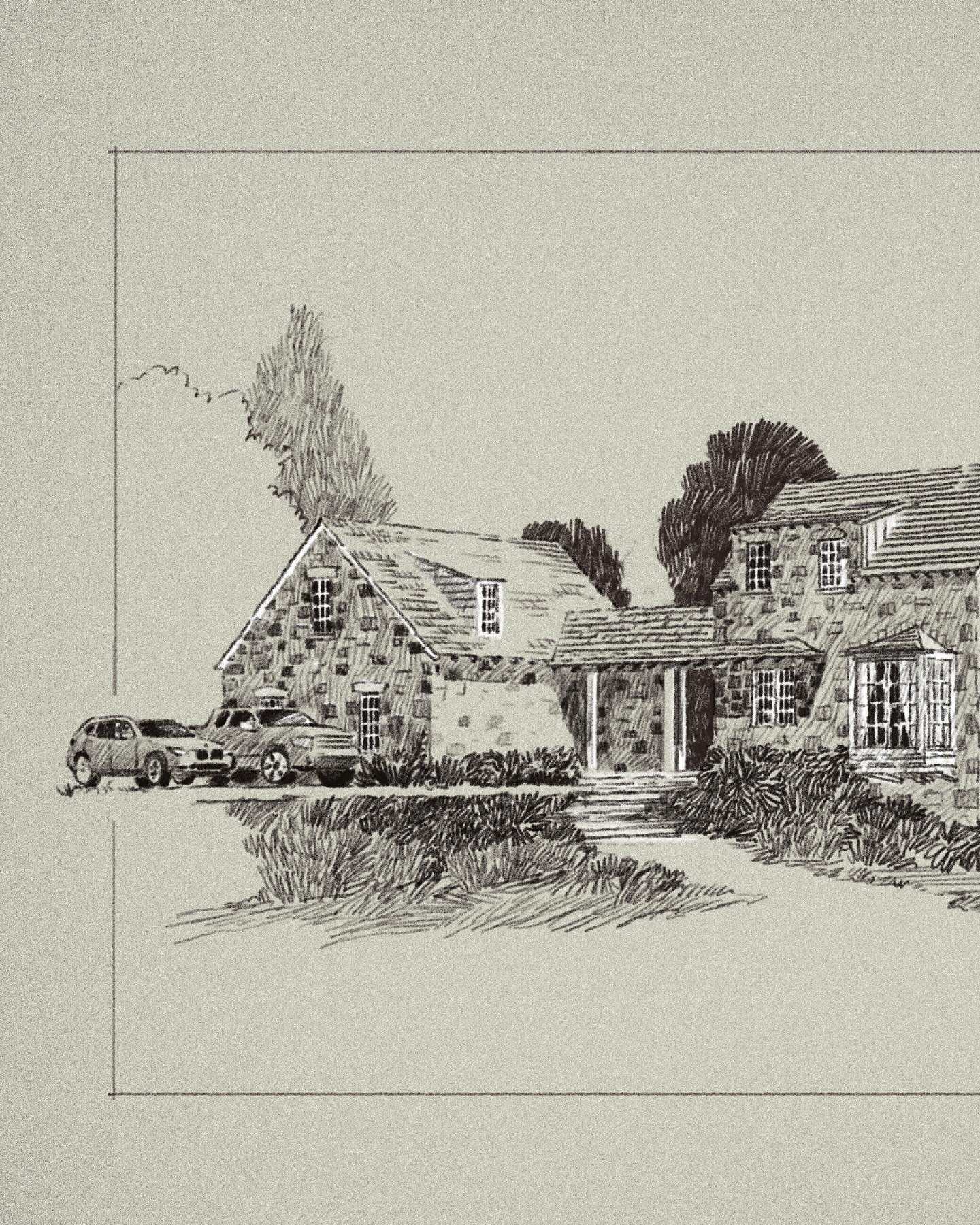 Sketch for an unrealized farmhouse project from a few years ago. @carlislemoorearchitects 
&darr;
&darr;
#architect #TraditionalDesign #ArchitectDesigned #TraditionalHouse #HomeInspiration #Homeinspo #HouseDesign #TraditionalArchitecture #Traditional