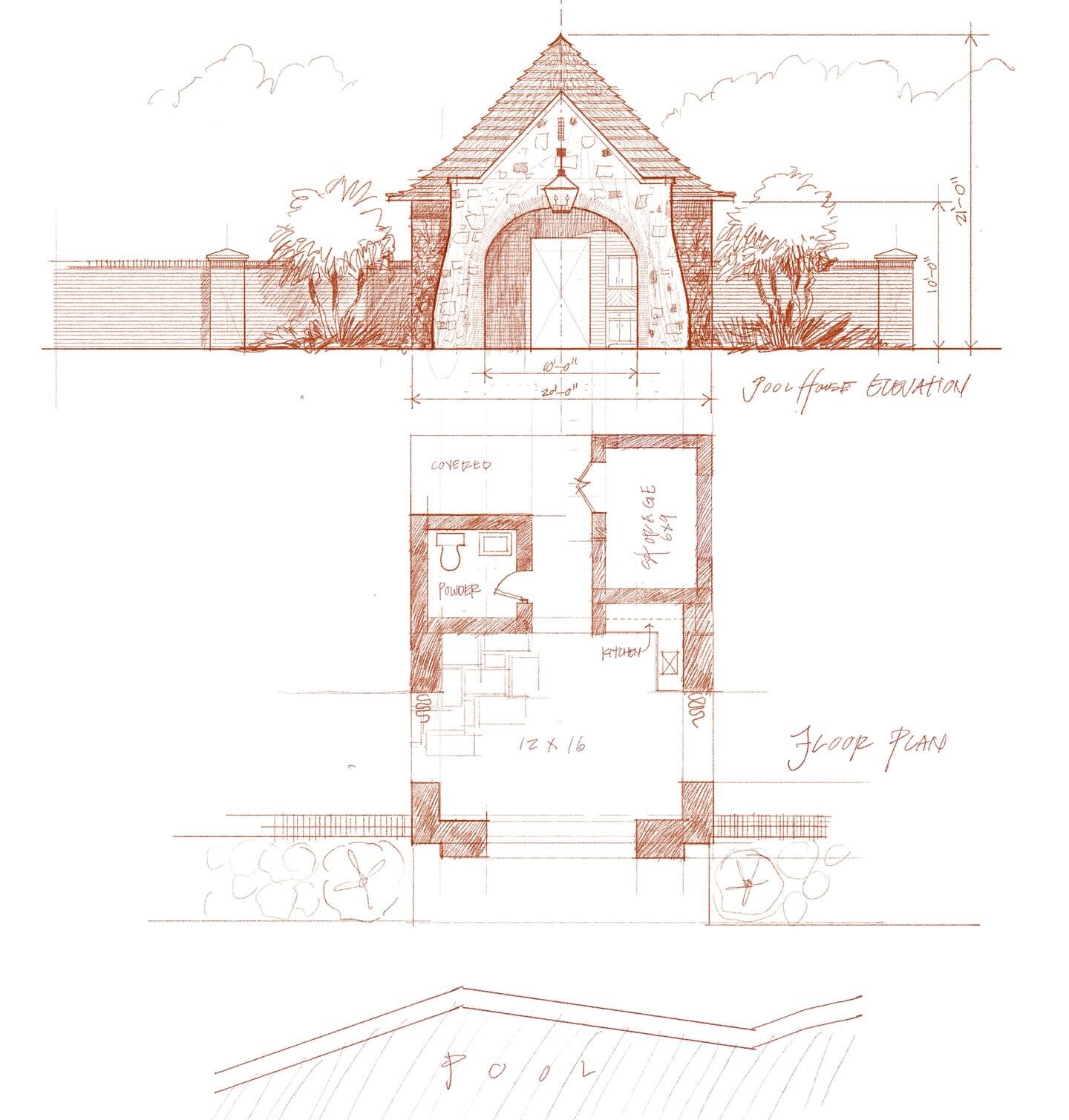A small pool house from a few years ago. #unbuiltarchitecture #poolhouse