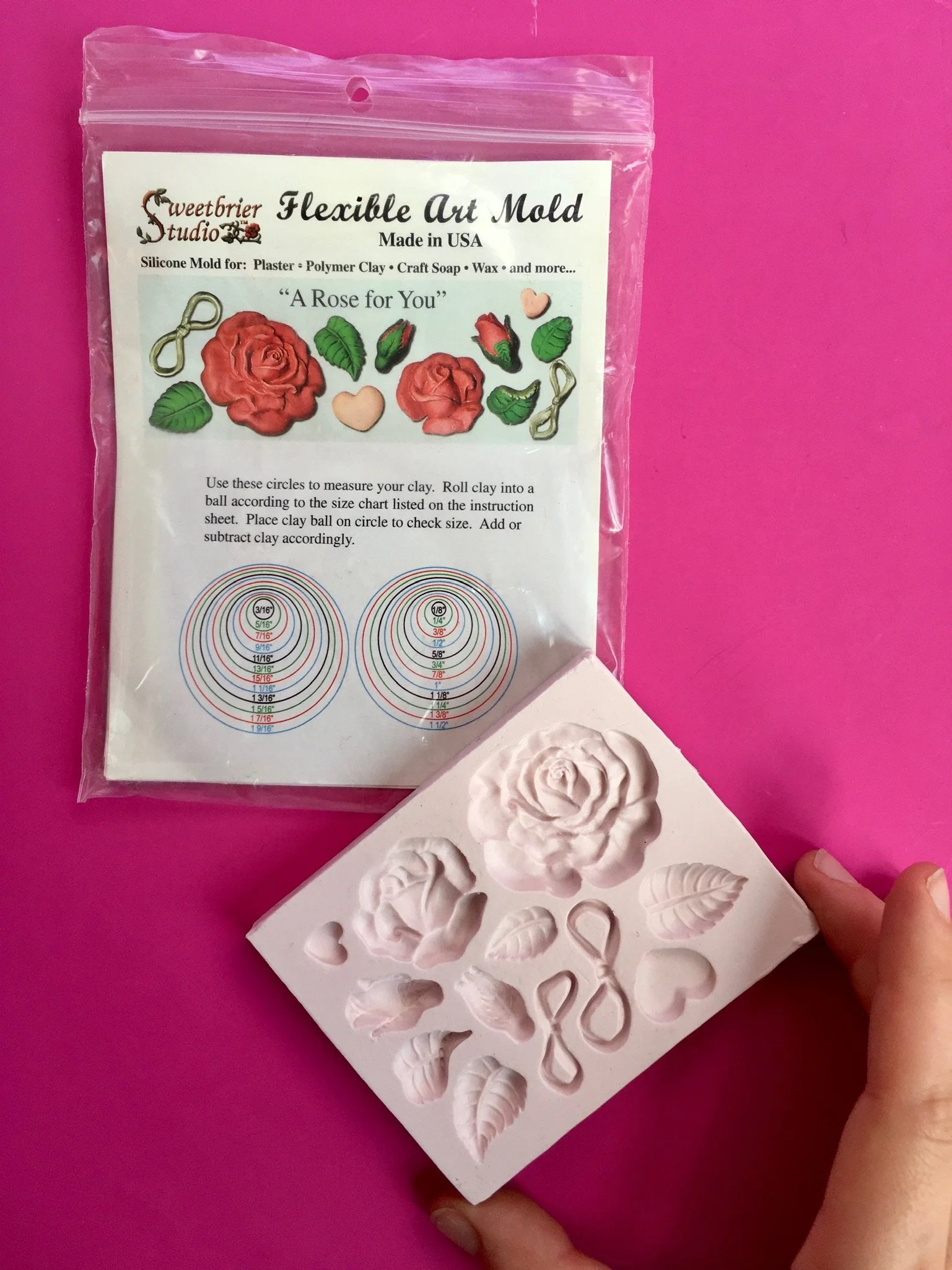 Flexible Silicone Rose Mold