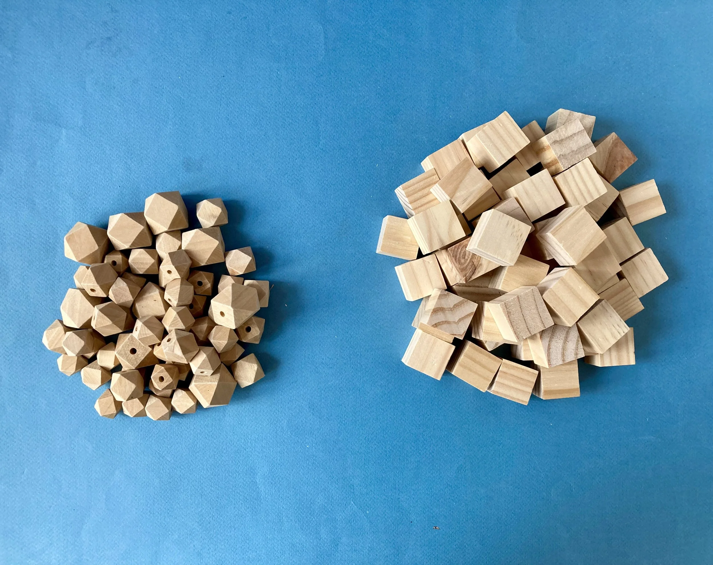 Wooden Cubes & Dodecahedron
