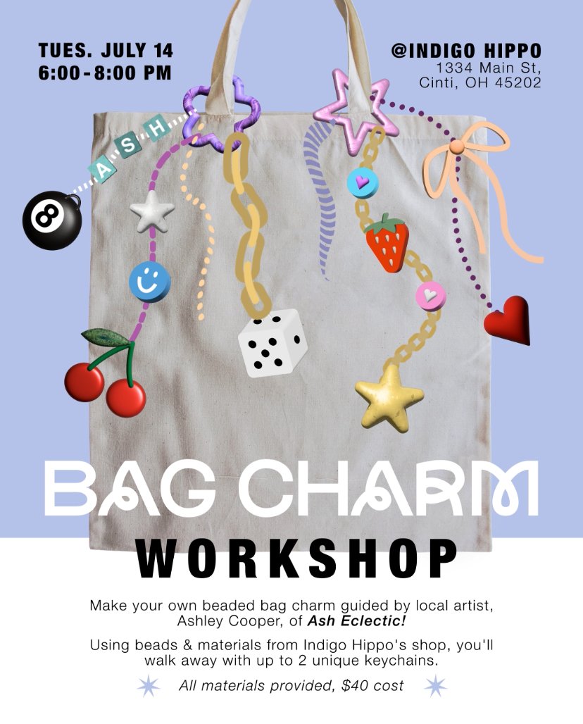 Bag Charm Workshop with Ash Eclectic!