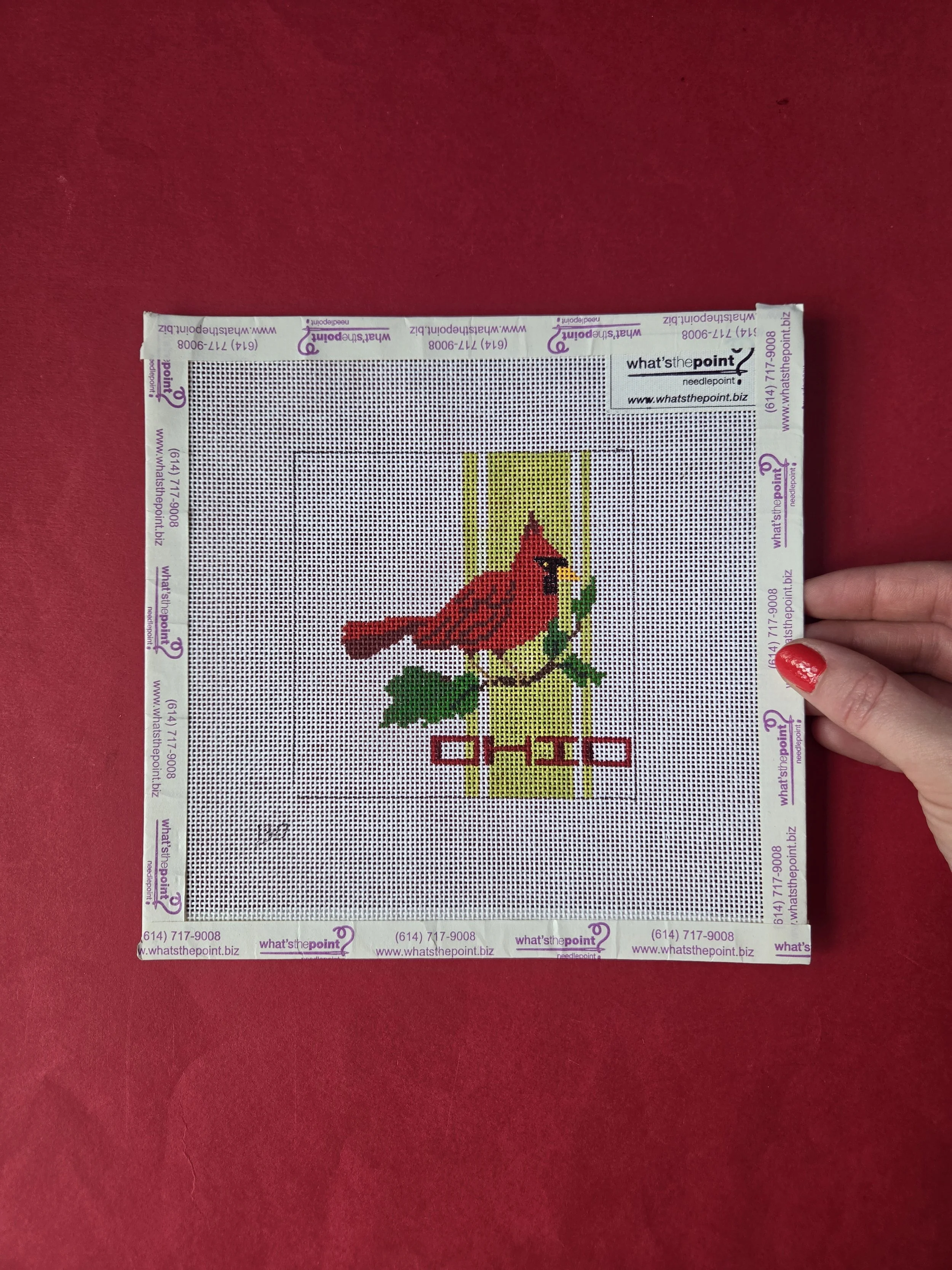 Ohio Cardinal Needlepoint Canvas