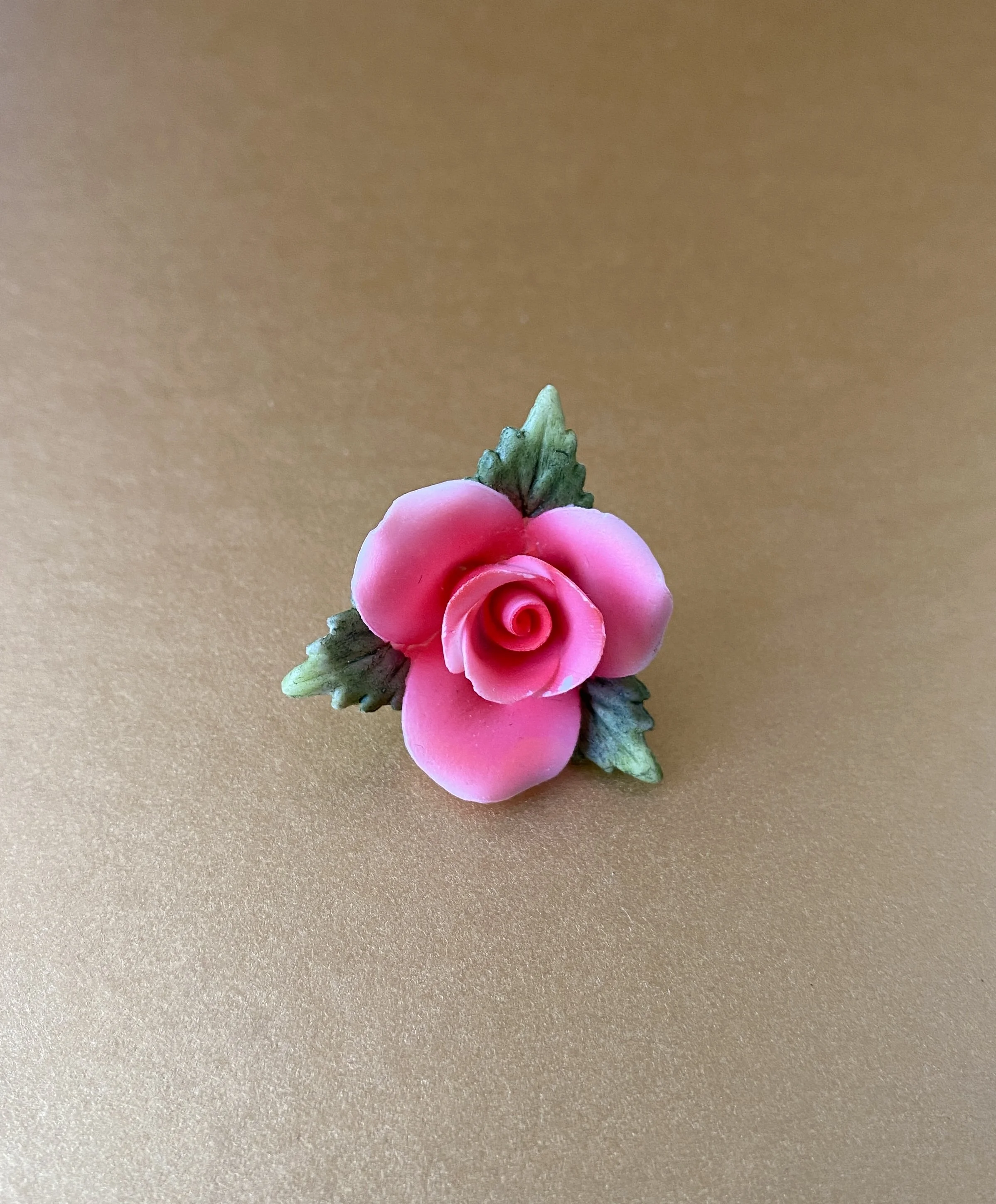 Porcelain Rose Pin