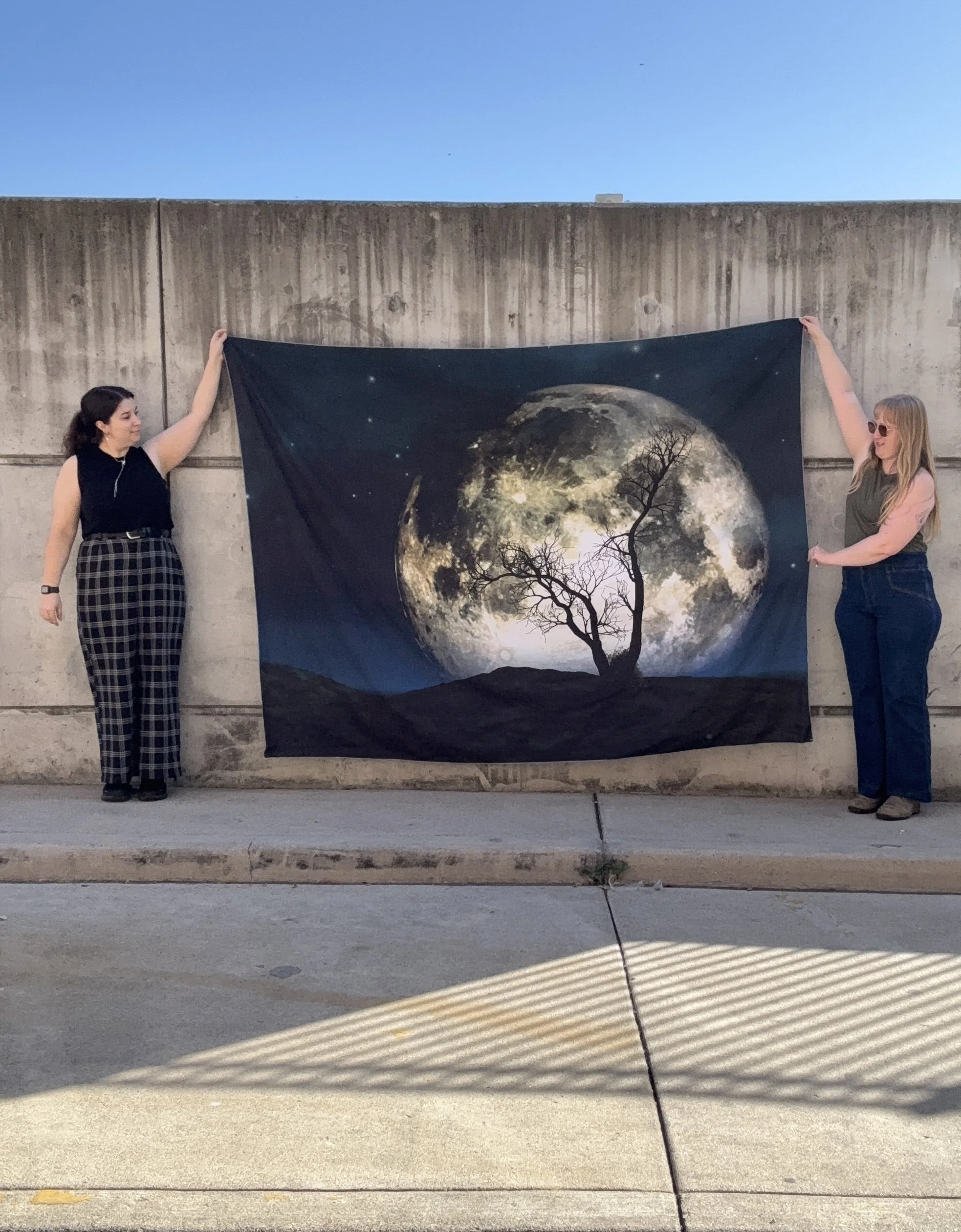 Moon and Tree Tapestry