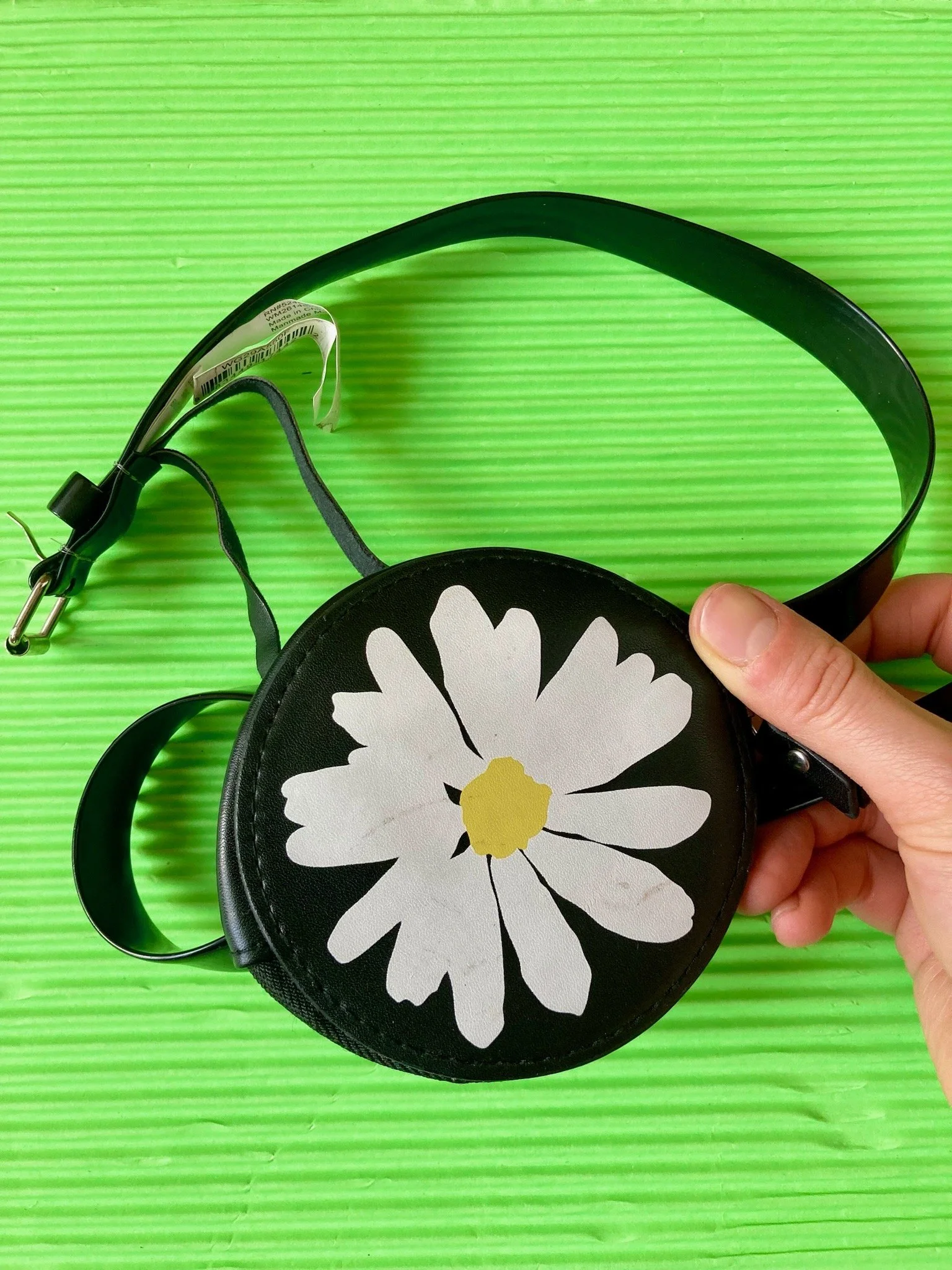 Leather Belt & Flower Pouch